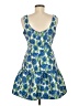 Aqua 100% Polyester Floral Blue Cocktail Dress Size M - photo 2