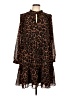 J.Crew 100% Polyester Animal Print Brown Casual Dress Size L - photo 1