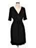 Apt. 9 Solid Black Casual Dress Size L - photo 1