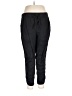 Caslon 100% Linen Solid Black Track Pants Size L - photo 1