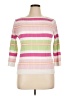 Chaps 100% Cotton Stripes Pink Pullover Sweater Size XL - photo 1