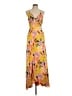 Hutch 100% Polyester Tropical Yellow Casual Dress Size M - photo 1