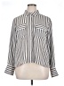 Adrianna Papell Stripes Silver 3/4 Sleeve Blouse Size XL - photo 1