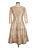 Kay Unger Metallic Gold Cocktail Dress Size 6 - photo 1