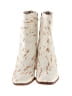Sam Edelman 100% Leather Ivory Ankle Boots Size 8 1/2 - photo 2