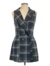 Francesca's Plaid Blue Casual Dress Size L - photo 1
