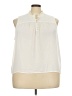 J.Crew 100% Polyester Ivory Sleeveless Blouse Size 3X - photo 1