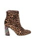 Betsey Johnson Animal Print Brown Ankle Boots Size 7 - photo 1