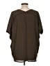 Gibson Latimer 100% Polyester Brown Short Sleeve Blouse Size L - photo 2