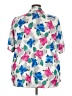 Roaman's 100% Polyester Tropical White Short Sleeve Blouse Size 30 (3X) - photo 2