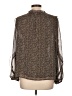 Ann Taylor LOFT 100% Polyester Tweed Brown Long Sleeve Blouse Size L - photo 2