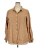 Unbranded Tan Long Sleeve Blouse Size 2X - photo 1
