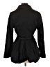 Elle Solid Black Trenchcoat Size L - photo 2