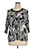 Ruby Rd. Black 3/4 Sleeve Blouse Size XL Petite - photo 1
