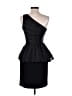 Halston Heritage 100% Polyester Stripes Black Cocktail Dress Size 0 - photo 2