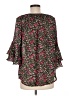 Chaps 100% Polyester Black 3/4 Sleeve Blouse Size M - photo 2