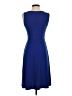 Leota Solid Blue Cocktail Dress Size S - photo 2