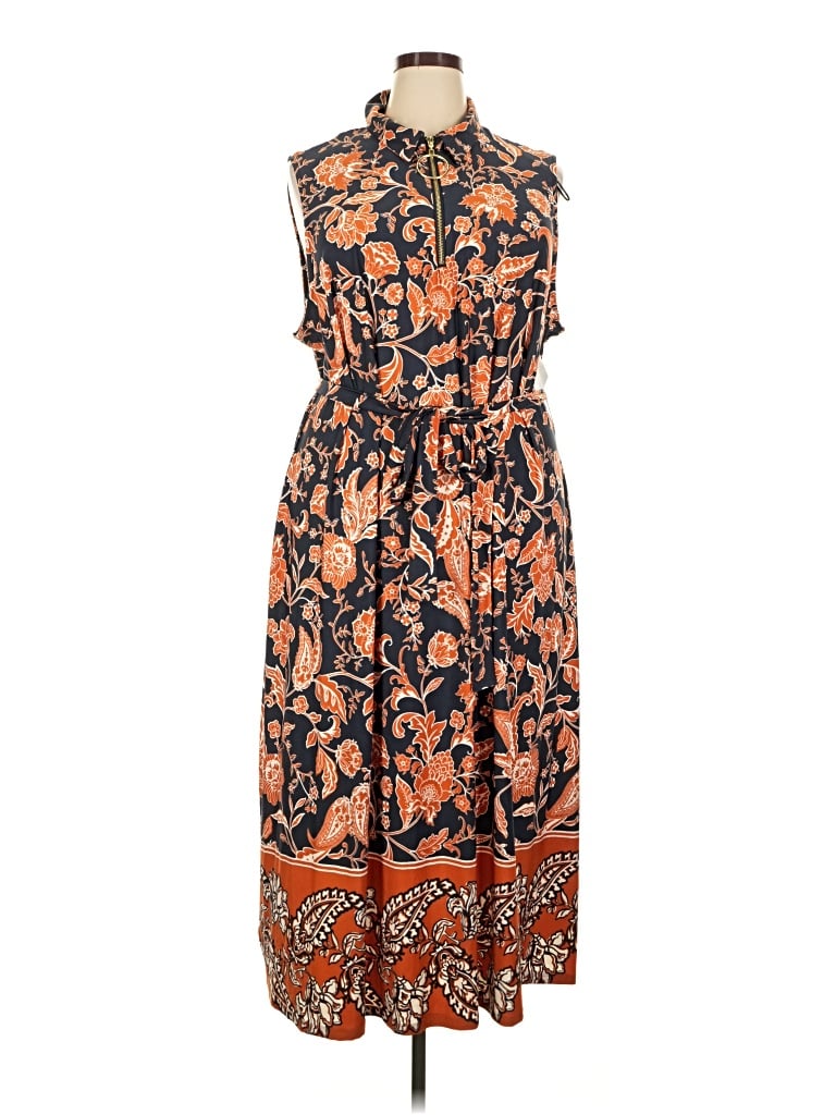 Pre-owned Msk Casual Dress In Orange
