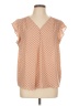 Maison d' Amelie Tan Short Sleeve Blouse Size L - photo 1