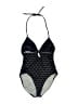 Robin Piccone Houndstooth Black One Piece Swimsuit Size 8 - photo 1