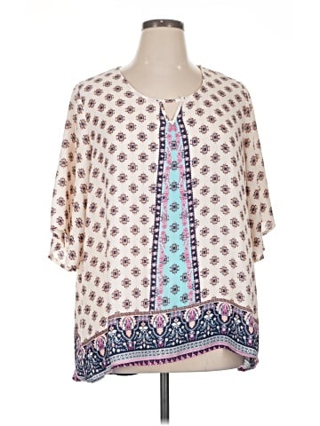 Eyeshadow 3/4 Sleeve Blouse (view 1)