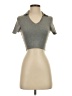 Zaful Gray Short Sleeve Turtleneck Size S - photo 1