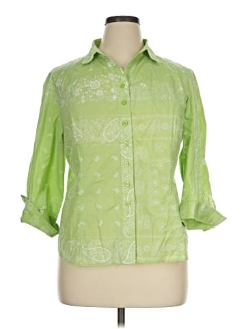 Coldwater Creek 3/4 Sleeve Button-Down Shirt (view 1)