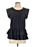William Rast Black Short Sleeve Blouse Size L - photo 1