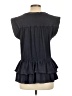 William Rast Black Short Sleeve Blouse Size L - photo 2