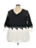 Colleen Lopez Black 3/4 Sleeve Blouse Size 3X - photo 1