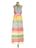 Julia Jordan 100% Polyester Stripes Orange Casual Dress Size 10 - photo 1