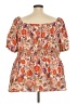 Torrid 100% Polyester Orange Short Sleeve Blouse Size 4X Plus (4) - photo 2