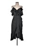 Express Polka Dots Black Casual Dress Size M - photo 1