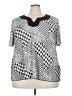 Only 9 Silver Short Sleeve Blouse Size 3X - photo 1