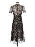 Zara Floral Black Cocktail Dress Size S - photo 2