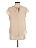 Mine Tan Short Sleeve Blouse Size M - photo 2