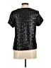 Splendid Metallic Black Short Sleeve Blouse Size M - photo 2