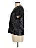 Splendid Metallic Black Short Sleeve Blouse Size M - photo 5
