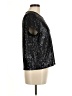 Splendid Metallic Black Short Sleeve Blouse Size M - photo 4