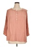 Purejill Pink 3/4 Sleeve Blouse Size XL - photo 1