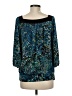 AGB Teal 3/4 Sleeve Blouse Size M - photo 2