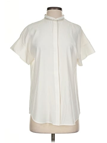 Lafayette 148 New York Short Sleeve Blouse (view 1)