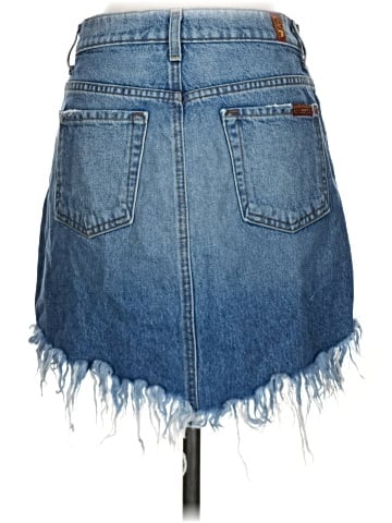7 For All Mankind Denim Skirt (view 2)