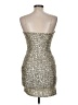 Emerald Sundae 100% Polyester Metallic Silver Cocktail Dress Size M - photo 2