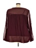 Avenue 100% Polyester Burgundy Long Sleeve Blouse Size 26 - 28 Plus - photo 2