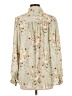 H&M 100% Polyester Floral Green Long Sleeve Blouse Size 12 - photo 2