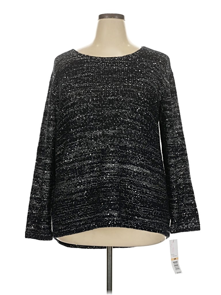 Rafaella Pullover Sweater In Silver
