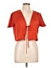 Motel 100% Polyester Orange Short Sleeve Top Size L - photo 1