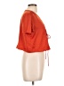 Motel 100% Polyester Orange Short Sleeve Top Size L - photo 4