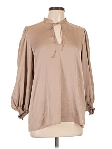 Theory 3/4 Sleeve Silk Top (view 1)